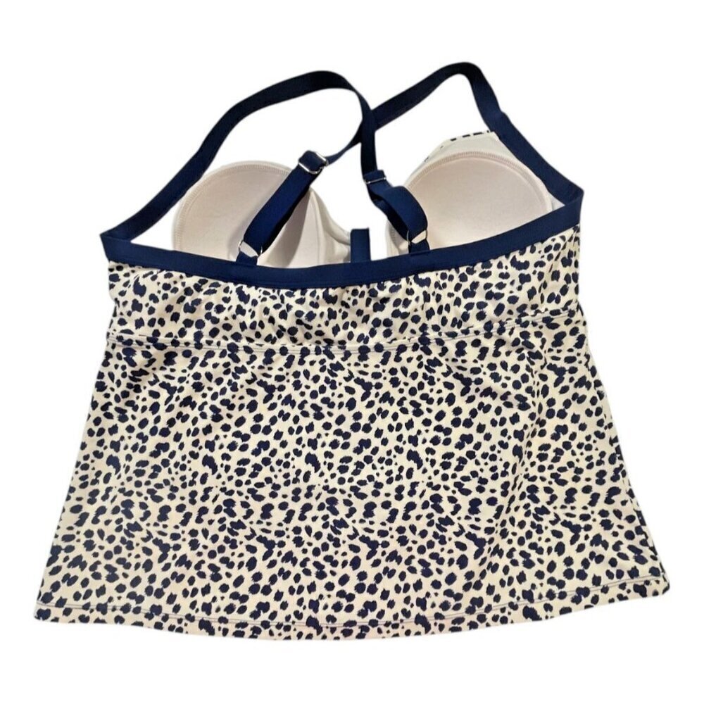 South Point Leopard Print Tankini Top Size 16W Adjustable Straps - Picture 3 of 5